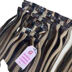 Extensiones de cabello humano de lujo Premium vietnamita negro natural de trama muy buena Genius - Product Image 2