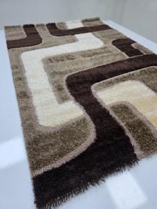 Alfombras turcas Gaziantep de yute peludo 3D reversibles con base de látex - Pelo medio - Product Image 3