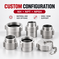 Raccord de tuyau d'incendie de type 1,5''-2'' américain NH/NPT, connecteur rapide haute pression pour système de protection, qualité usine