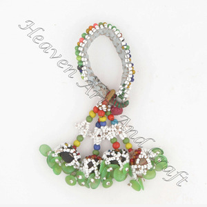 Pulsera hecha a mano gitana Tribal India Real, pulseras gitanas antiguas, pulseras, joyería para mujer, pulsera Bohemia con cuentas de verano arcoíris - Product Image 6