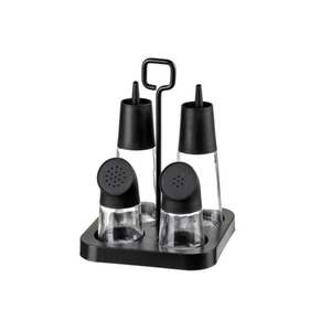 Hip 4-Piece Plastic Oil <b>Vinegar</b> Salt Pepper <b>Shaker</b> Set BO3104 - Product Image 1