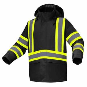 Waterproof Breathable <b>Lightweight</b> SoftShell Reflective <b>Hi</b> <b>Vis</b> CE Certified Construction Safety <b>Jacket</b> for Unisex - Product Image 5