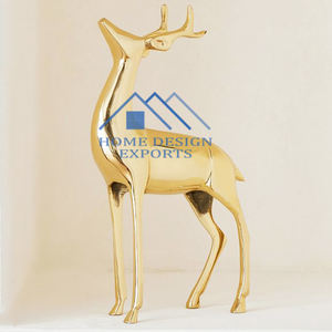 Ensemble de 3 sculptures de cerfs debout pour la décoration de table, nouvelle arrivée, sculpture de renne en aluminium pour la décoration de table, décoration de la maison - Product Image 2