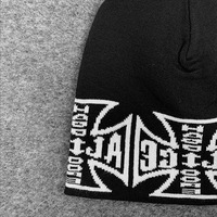 Bonnet tricoté personnalisé en gros, style streetwear hip-hop, chaud pour l'hiver, unisexe adulte, respirant, imperméable, 100 % acrylique, certifié ISO