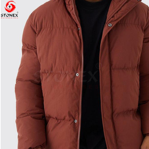 Abrigo de invierno de moda de la mejor calidad para hombre, chaqueta acolchada de burbujas personalizada de talla grande, chaquetas calefactoras con capucha - Product Image 6