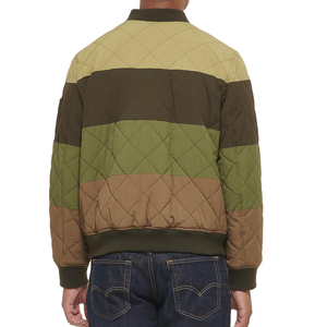 Venta al por mayor al aire libre estilo de invierno chaquetas de bombardero de los hombres transpirable Puffer sublimación decoración ropa de calle patrón de cuero de mezclilla - Product Image 2