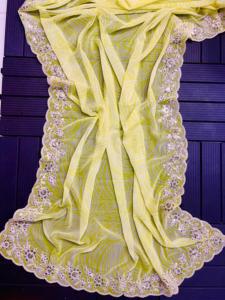 Sari indio elegante de diseñador de Bollywood para un elegante étnico de Bollywood Georgette Saree Impresión digital Exclusivo Último Sari - Product Image 6