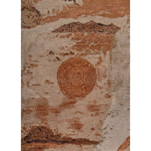 Alfombras de Lana y Seda de Bambú Tejidas a Mano con Diseño Abstracto, Color Marfil, para Decoración de Sala de Estar Juvenil, AKWB-9071 - Product Image 3