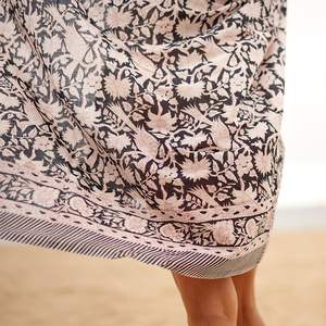 Pareo Bohemio de Algodón con Estampado de Bloques, Ligero, para Playa, Bufanda, Regalo - Product Image 2