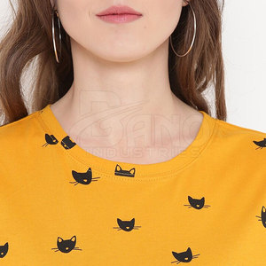 Camisetas de Verano para Mujer, Color Liso, Tela de Lona, 100% Algodón, Transpirable, Alta Calidad, Nueva Llegada - Product Image 6