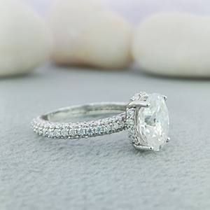 Women's Fine Solitaire Filled 2ct Brilliant Cut Lab Grown Diamond for Certified Trendy 14k 18k Gold Engagement Wedding Ring - Product Image 5