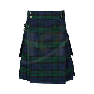 Nuevos Kilts de Tartán Personalizados para Hombre - Opciones de Color Sólido, Material de Algodón/Lana, Alta Calidad, Hechos en Pakistán - Product Image 2