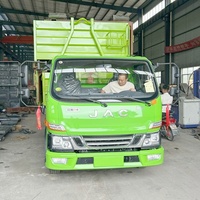 5000 L 6000L crochet bras camion à ordures JAC collecteur de déchets poubelle rouleau sur rouleau déchets déchets déchets véhicules