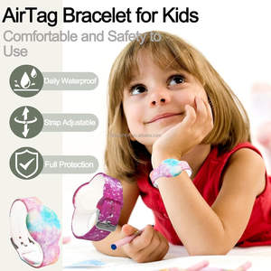 Bracelet étanche AirTag pour enfants, bracelet imprimé pour <span class=keywords><strong>Apple</strong></span> AirTag, étui de suivi GPS en silicone, bracelet de montre pour enfant en bas âge - Product Image 5
