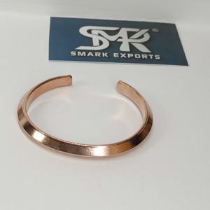 Bracelet jonc ouvert en cuivre élégant, traditionnel et minimaliste, fait main, réglable, léger, unisexe, pour le quotidien et les cadeaux - Product Image 6