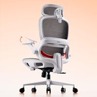 Silla de Oficina Ergonómica de Malla OEM con Silla de Escritorio Adaptativa, Reposacabezas Ancho, Reposabrazos Abatibles y Giratorios para Largas Jornadas
