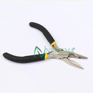 Pince à extensions capillaires professionnelle avec revêtement arc-en-ciel, pince courbée à dents en acier inoxydable durable, prix de gros - Product Image 6