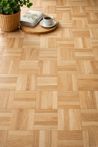 Parqué de Roble Mosaico - Natural - Diseño Ajedrez - 8mm - Diseño Moderno - Clasificación de Superficie ABCD - Para Cocina, Almacén, Dormitorio y Villa - Ecológico - Product Image 2