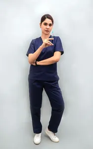 Uniforme de Chef Unisex OEM, Conjunto de Pantalones y Parte Superior con Estampado en Relieve, Colores y Tallas Personalizadas, Tela de Poliéster/Algodón para Hotel y Restaurante - Product Image 6