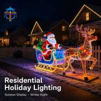 Wasserdichte LED-Weihnachtsmann-Rentier-Schlitten-Laterne Weihnachtsthemen-Beleuchtungsdekoration für Feiertagsdekoration