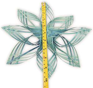 Vintage bambou flocon de neige osier arbre de noël ornements suspendus fournitures de noël faites à la main - Product Image 4