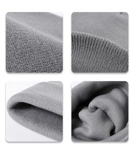 Bonnet d'hiver en laine avec logo en cuir personnalisé Bonnets unis en tricot doux et chauds pour les femmes Bonnet jacquard - Product Image 5