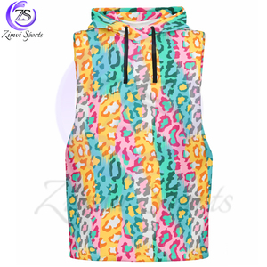 2025 Design Unique Écologique Avec Son Propre Logo Haute Qualité Usure Extérieure Confortable Premium Produit Hommes Porter Des Sweats À Capuche Sans Manches - Product Image 4