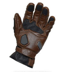 Guantes de carreras acolchados resistentes de cuero marrón de piel de vaca desgastada de calidad superior Street Cafe Racer Guantes de motocicleta - Product Image 6