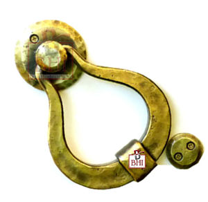 Aldaba de puerta de hierro forjado a mano diseño de gota de pera envejecida latón dormitorio baño Hotel sala de estar Villa uso granja - Product Image 3