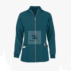 Veste de gommage avec fermeture à glissière complète pour soins infirmiers médicaux Vestes de gommage pour hôpitaux à manches longues - Product Image 2