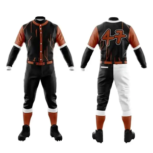 Sublimación personalizada ropa deportiva Casual clásico poliéster béisbol camisa botón personalizado impreso uniforme de béisbol - Product Image 1