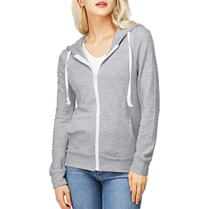 Sweat à capuche court à fermeture éclair pour femme, Logo personnalisé, décontracté - Product Image 3