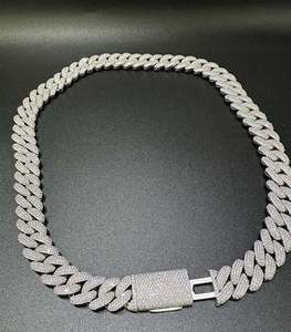 VVS Moissanite 925 Sterling Silver 22MM 22-Inch Necklace <b>Pearl</b> <b>Jewelry</b> - Product Image 3