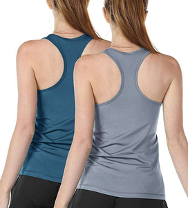 Women's Slim Fitted Jogging Tank <b>Top</b> Casual Quick Dry Eco-Friendly Breathable Nylon Spandex Blend Knitted Fabric - Product Image 2