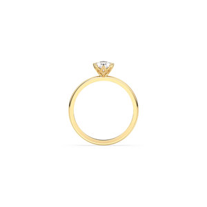 Bague de fiançailles solitaire en diamant de laboratoire HPHT CVD en or massif 14 carats de haute qualité REYES, cadeau d'anniversaire parfait pour les femmes - Product Image 6