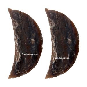 Forma De Luna Ágata India Punta de flecha Valla natural Ágata Piedra preciosa Punta de flecha Fabricantes Proveedores - Product Image 2