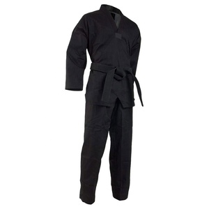 POWER PUNCH HB-00533 Combinaisons d'entraînement de Taekwondo unisexes pour adultes 100% coton Couleur unie Vêtements de sport d'extérieur avec broderie 3D - Product Image 4