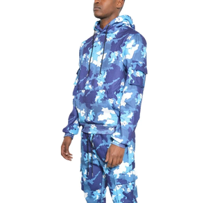 Survêtement personnalisé écologique à sublimation solide Ensemble sweats à capuche et jogging d'entraînement pour l'hiver et le fitness - Product Image 3