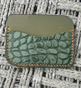 Anwar enterprises Portefeuille en cuir unisexe de luxe, mince et minimaliste, à motif de crocodile véritable Porte-cartes personnalisé pour cartes de crédit - Product Image 6