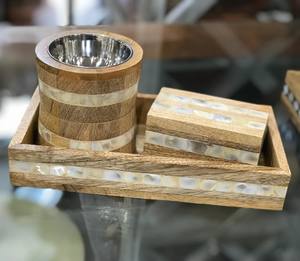 Ensemble de brûleur à oud en bois de luxe avec nacre détaillant ensemble de Bakhoor décoratif idéal comme ensemble cadeau pour les mariages et l'Aïd - Product Image 2