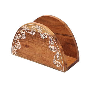 Elegante servilletero de madera de olivo hecho a mano, venta al por mayor, elegante soporte de pañuelos de madera para cocina, comedor, accesorio de boda - Product Image 3