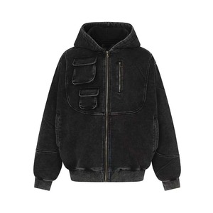 Nouveaux sweats à capuche pour hommes, pull-over surdimensionné, épais, 100% coton, doux, délavé, sweat à capuche vierge, lourd, sweat à capuche personnalisé - Product Image 4