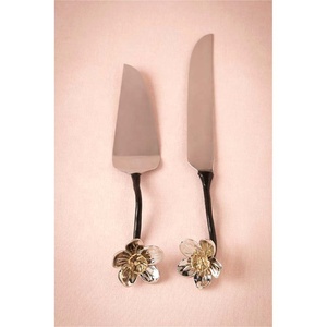 Ensemble de couteaux à fromage en acier inoxydable plaqué or avec manche en marbre, couverts modernes de haute qualité pour restaurant, mariage, maison, hôtel - Product Image 5