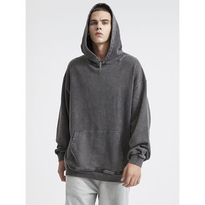 Sweat à capuche pour hommes Streetwear Sun Faded Pullover avec strass Hip Hop Style Winter Hoodies Nouveau design et personnaliser Logo Hoodies - Product Image 4