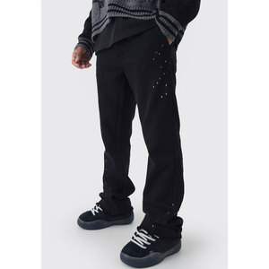 Custom Made Thick Oversized <b>Men's</b> Sweatpants Streetwear <b>Baggy</b> Washed Wide Leg Flared <b>Trousers</b> Manufacturer - Product Image 4