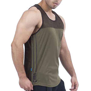 Débardeur en coton 230 GSM avec logo personnalisé pour hommes, sans manches, pour musculation et fitness - Product Image 2