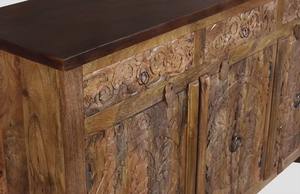 Antique Traditional Solid Mango Wood Dresser <b>Chest</b> Cabinet Sideboard Modern Luxury Handmade Carved <b>Drawer</b> Farmhouse Home Bar - Product Image 4