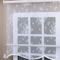 Elegante Persiana Enrollable de Tul con Diseño Moderno a Rayas, Ignífuga, Filtrante de Luz, Cortinas Francesas y Cenefas