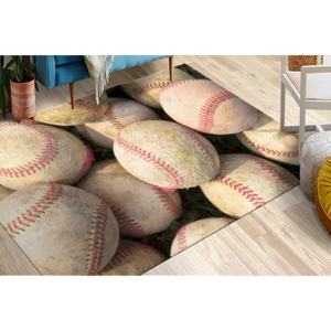 Alfombra con Estampado de Béisbol - Decoración Moderna para Habitación de Niños o Gimnasio, Apta para Mascotas, con Pelo Suave - Product Image 4