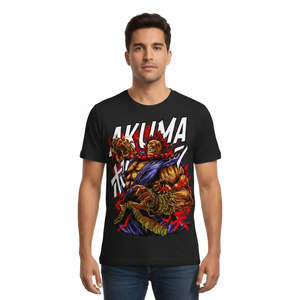 เสื้อยืดผ้าฝ้าย 100% ลาย Akuma Street Fighter ผ้าเจอร์ซีย์ พิมพ์ลายด้วยเทคนิคซิลค์สกรีน ทรงเข้ารูป รุ่น T-Shirts - Product Image 2